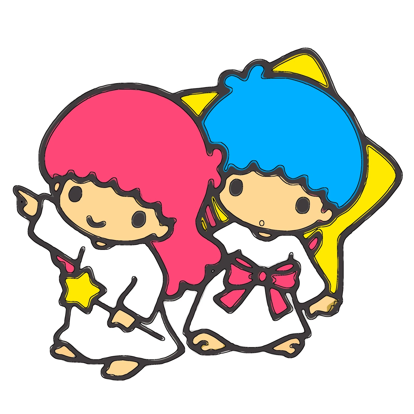 LittleTwinStars - Sanrio - What is the color of LittleTwinStars's boy's hair?