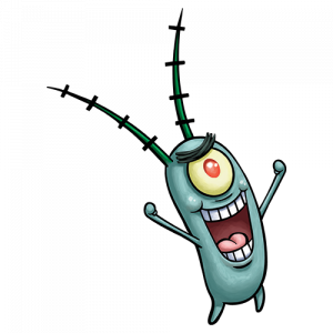 Sheldon J. Plankton - SpongeBob SquarePants - What is the color of Sheldon J. Plankton's eyes?