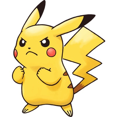angry pikachu - Pokemon - What is the color of angry pikachu's Tail?