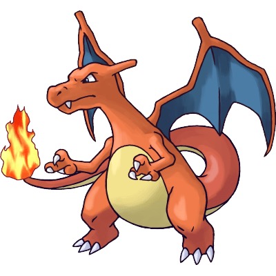 charizard - Pokemon - What is the color of charizard's stomach?